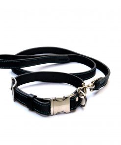 Phoenix Charm Handcrafted Premium Soft Leather Dog Collar & Lead Set - Fully Adjustable Metal Side Release Buckle - Branded Drawstring Bag & Gift Box - Durable, Comfortable & Stylish