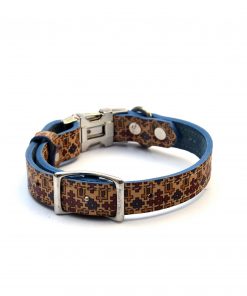 Handcrafted Motif Pattern Premium Soft Leather Dog Collar