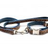 leather dog collar & lead set